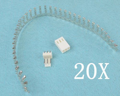 20pcs 2.54mm KF2510-3P Pin Header + Terminal + Housing Connector Kit 3pin NEW