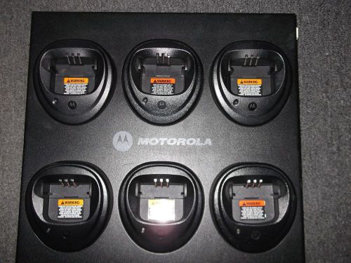 MOTOROLA 6 UNIT GANG RAPID CHARGER WPLN4171AR CP150 CP200 CP200D XLS PR400