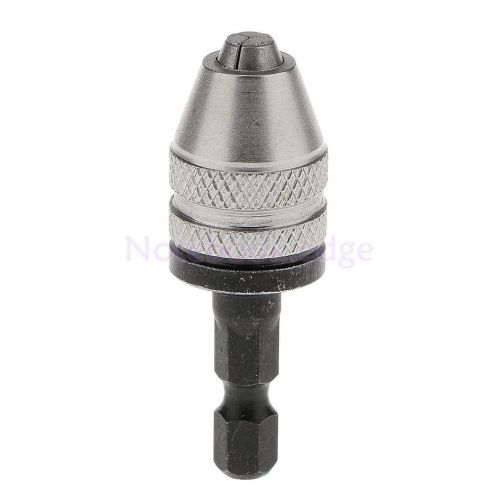 Keyless Drill Bit Chuck Hex Shank Adapter Converter 0.3-3.4mm Quick Change