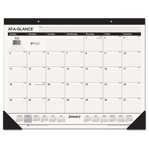 At-a-glance desk pad calendar 2017, monthly, ruled, 21-3/4 x 17&#034;, sold as 8 per for sale