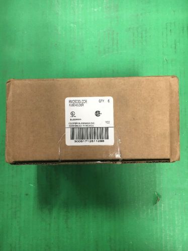 6 NEW, BUSSMANN, RM25030-xCR FUSE HOLDER 2-POLE, 250V, 30A, NEW IN BOX! (J3-R)