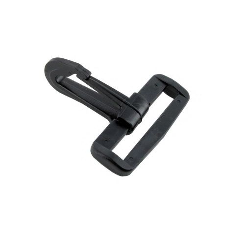 45I-BSH50-BLK  Four (4) 2&#034; MOUNTED SNAP CLIP HOOKS PLASTIC RETAINER BLACK