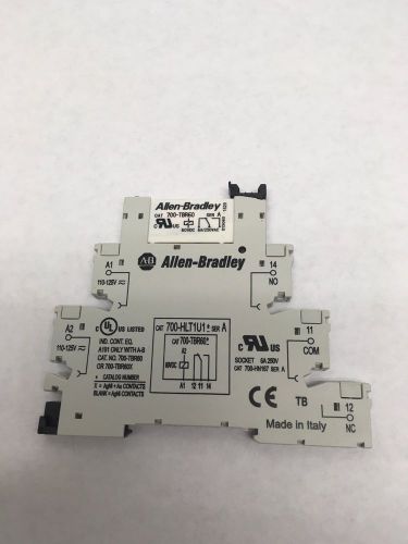 Lot of 2 Allen Bradley 700-HLT1U1 w/ 700-TBR60 Terminal Block Relay  FREE SHIP