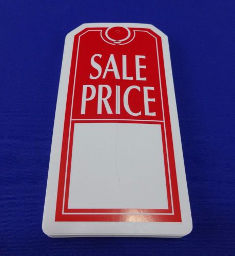 Qty. 200 Sale Price Tags with Slit Merchandise Price Tags Red / White