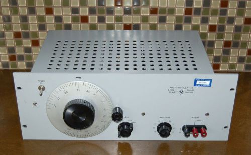 WORKING VINTAGE HP 200ABR AUDIO TUBE TYPE OSCILLATOR RACK MOUNT, HEWLETT PACKARD