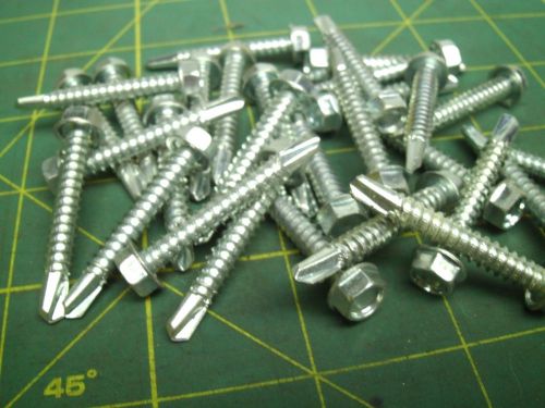 #12-14 X 1O-1/2 HEX WASHER ZINC #3 POINT SELF DRILLING SCREW (QTY 30) #57154