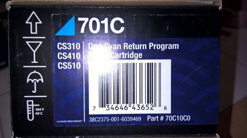 new in box Lexmark 701C Cyan Toner Cartridge for CS310