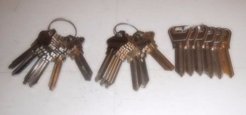 LOT OF 18 DOOR LOCK KEY BLANKS  6 No. 1-6 No. C-6 No. E