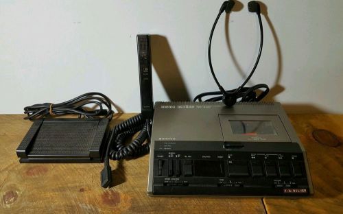 Sanyo Transcriber TRC 8700 Standard Tape Foot Pedal, Mic, Head Set VINTAGE