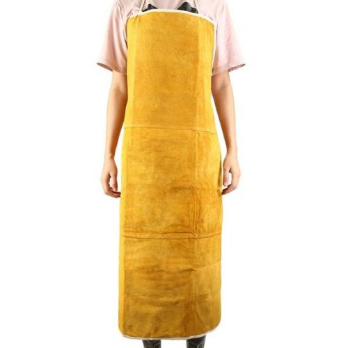 New Leather Bib Welding Apron Anti-Scald Anti-Splash Safety 90 x 60 cm