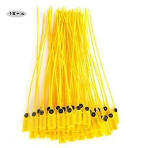 100pcs Yellow Cable Ties 40cm Security Heavy Duty Self Locking Nylon Zip Ties