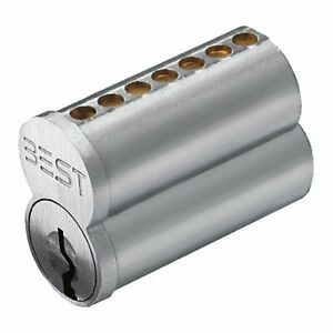 Best Standard 7-Pin TE Keyway Uncombinated Core Satin Chrome Finish 1C7TE1626