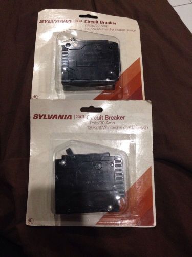 2 sylvania circuit breake 30 a 1 pole 120/240v interchangeable design for sale