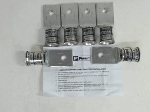 Lot of(6) panduit lcaf600-12-6 crimp lugs 646.4 kcmil gauge dsl locomotive size for sale