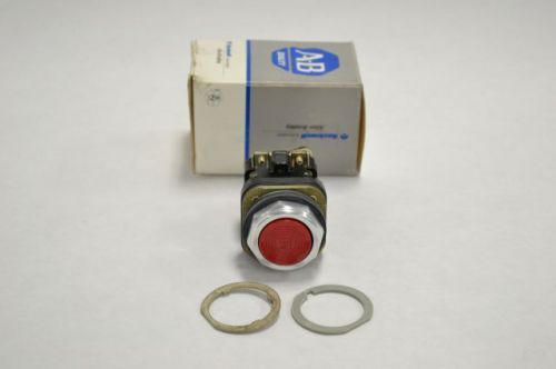 NEW ALLEN BRADLEY 800T-A6S FLUSH RED HEAD PUSHBUTTON 120V-AC CONTROL B203052