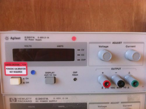 HP/Agilent E3617A DC Power Supply, 0 to 60 Vdc, 0 to 1 A, 60W