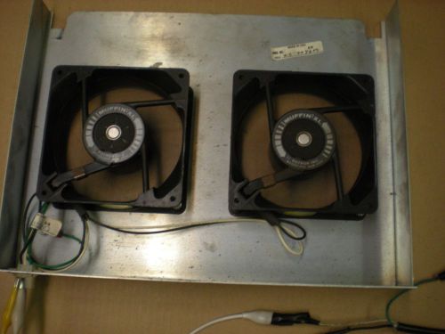 Lot of (2) Rotron MX2A3 Muffin Fans - 4-1/4&#034; Dia. Blades - 115VAC - w/Bracket #4