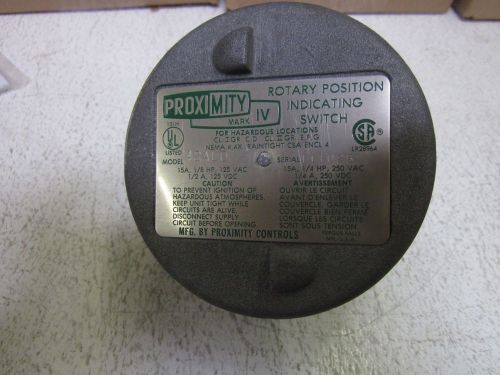 PROXIMITY MARK IV 42AL0 ROTARY POSITION INDICATOR SWITCH 125V *USED*