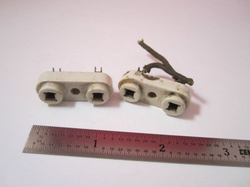 LOT 2 EA VINTAGE WWII RADIO CRYSTAL CERAMIC CONNECTORS BIN#2B i