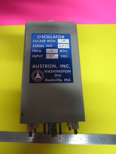 SULZER AUSTRON 1 MHz FREQUENCY STANDARD QUARTZ OSCILLATOR