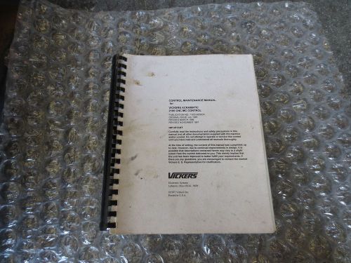 Cincinnati milacron arrow 500 vickers acramatic 2100 mc maintenance manual for sale