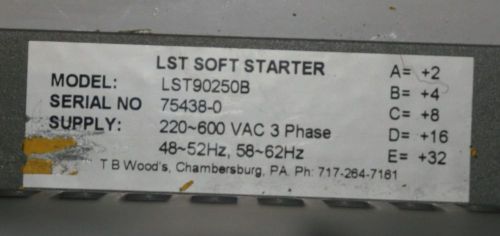 TB WOODS LST90250B NEW  LST SOFT STARTER DRIVE LST90250B