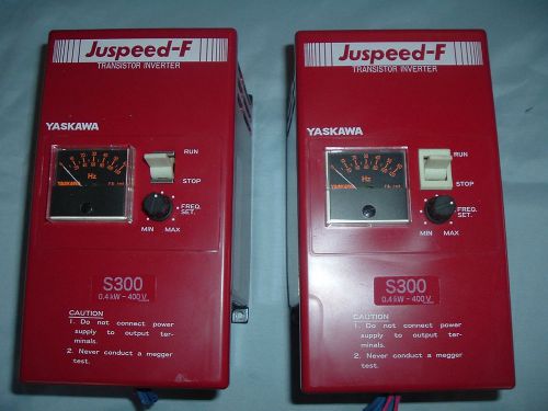 yaskawa juspeed-f s300 transistor inverter lot of 2