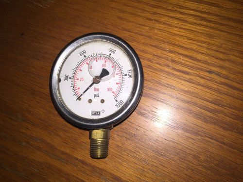 Vintage WIKA  0-1500 PSI PRESSURE GAUGE