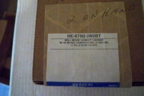 JOHNSON CONTROLS HE-67N2-0N0BT HUMIDITY SENSOR WALL MOUNT NIB