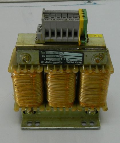 W. Jahnsmuller KD 2-7 Transformer, 7A, 5mH, BV 27 976, USED, WARRANTY