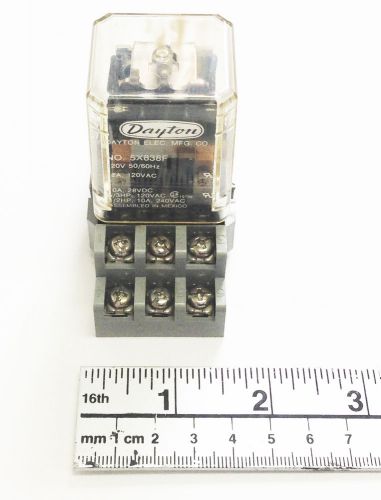 Dayton 5X838F 12V General Purpose Relay With 5X853A Socket Base