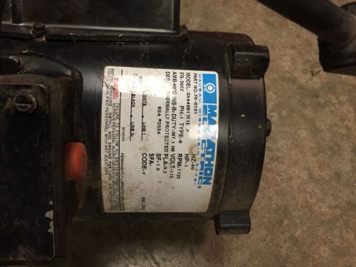 Electric Motor 1hp 1ph 56c 1725 Rpm Marathon 110v