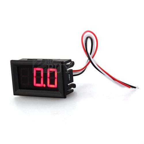 DC 0V-30V Mini Red Digital Voltmeter Tester Three-Wire