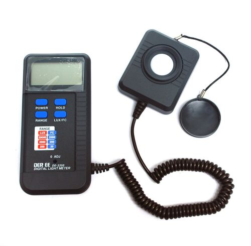 1pc digital light &amp; lux meter de-3350 0~20000lux 0~2000fc der ee taiwan for sale