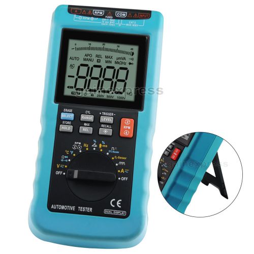 Automotive Multimeter Scan Car Engine Analyzer RPM Voltage Current Dwell Angle