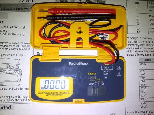 RadioShack 22-RANGE POCKET DIGITAL MULTIMETER (NEW Batteries)