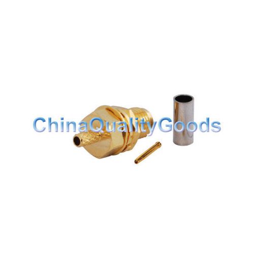 Sma crimp female bulkhead connector for lmr100 rf connector for sale