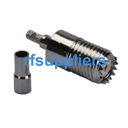 Mini uhf crimp jack female rf coax connector for rg316,rg174,lmr100,rg178 new for sale