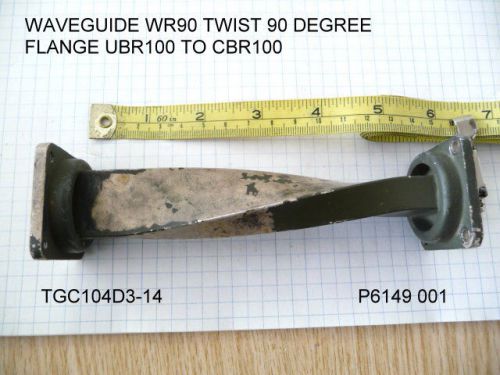 WAVEGUIDE WR90 TWIST 90 DEGREE FLANGE CBR100 TO UBR100 6 INCH