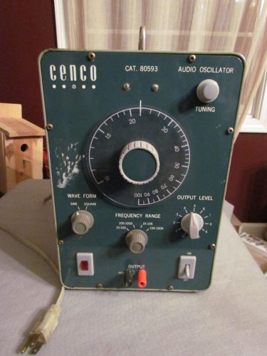 VINTAGE CENCO 80593 AUDIO OSCILLATOR SIGNAL GENERATOR CENTRAL SCIENTIFIC CO