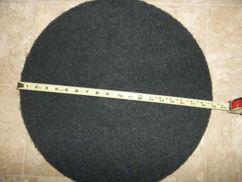 Scrubbing pads for floor buffer to remove wax, black 19&#034; for sale