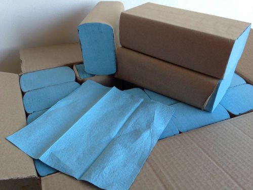 Blue multi-fold dairytowels, 16 packs of 125 per case for sale