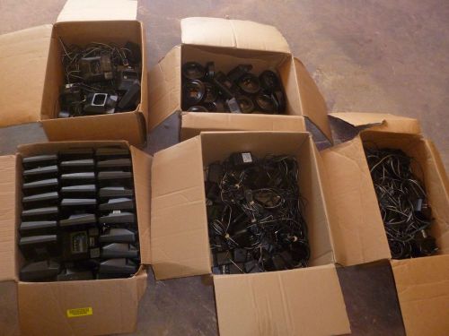 Huge Lot of 70+ Motorola Two Way Radio Battery Chargers &amp; Power Cords