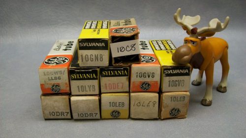 10CW5/LL86, 10C8, 10DE7, 10DR7, 10GN8, 10GV8, 10LE8, 10LY8 Vacuum Tube Lot of 12