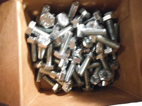 QTY:100 , 1/4 - 20 X3/4 A307 HEX BOLT FULL THREAD, ZINC