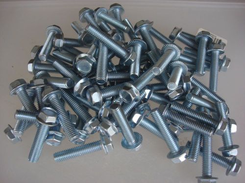 5LBS 3/8&#034;-16x 1 3/4&#034; Hex Cap Bolts Zinc Plated HWH serrated full thread NEW