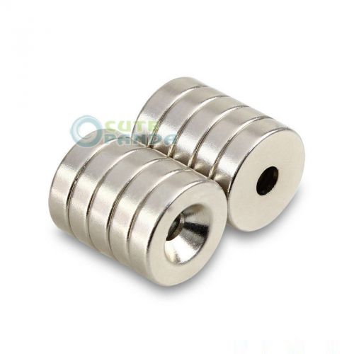 10pcs  Round 20mm x 5mm  Hole 5mm Magnets Dsic Rare Earth Neodymium N38