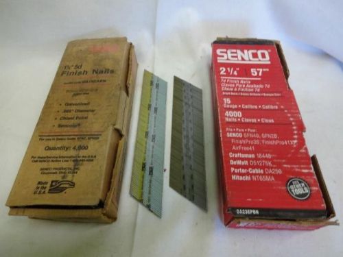 SENCO FINSH NAIL BRIGHT BASIC 2-1/4&#034; 7d qty.1600, GALVANIZED 1-3/4” 5d qty.3800