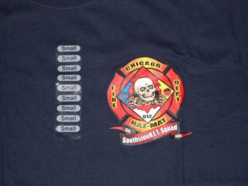 Men&#039;s Small HAZ-MAT 512 HIT SQUAD CHICAGO FIRE DEPARTMENT Southside Skull TShirt