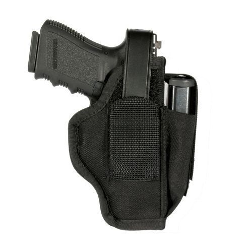 BlackHawk 40AM36BK Black Ambidextrous 2.25&#034; Revolver Gun Holster W/ Mag Pouch